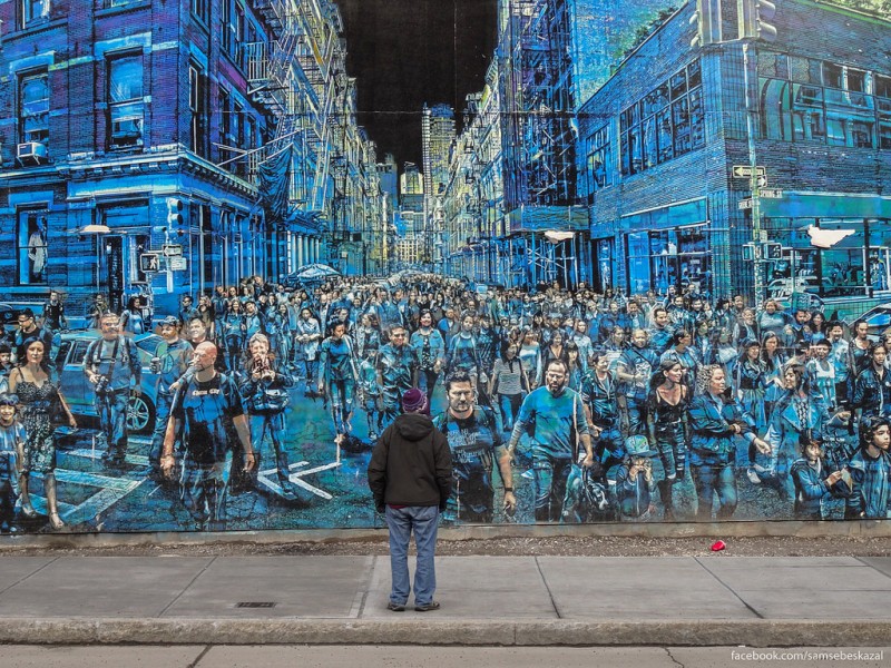 Работа Логана Хикса под названием «История моей жизни» на Bowery Graffiti Wall. Фото: Денис samsebeskazal.