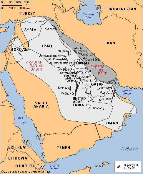Месторождения на Ближнем Востоке