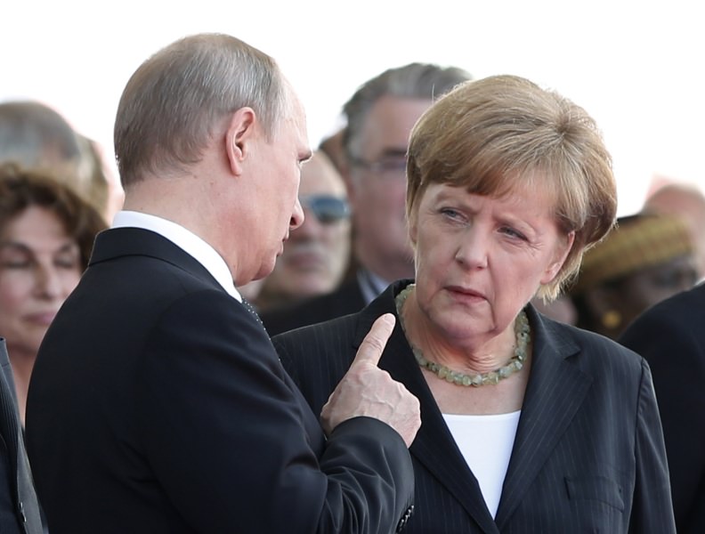 В. Путин и А. Меркель