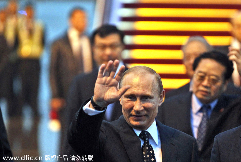 Прибытие В.В. Путина в Шанхай, 20 мая 2014