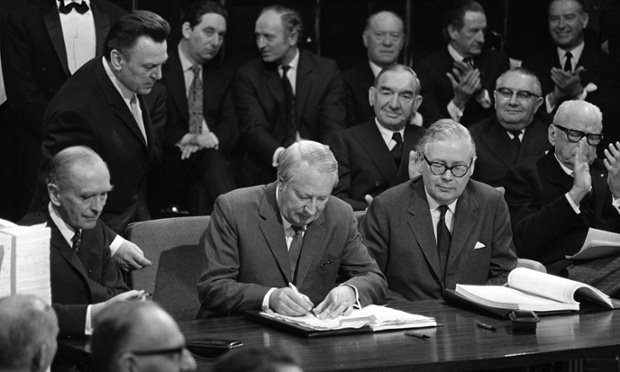 Британия подписывает Римский договор, 1973 год